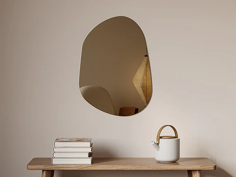 Miroir organique teinté sans cadre - L. 50 x H. 68 cm - GUILINO