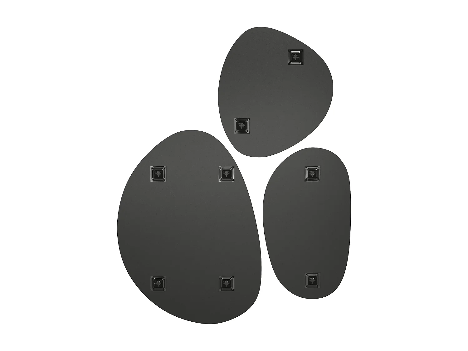 3er-Set Wandspiegel organisch - 3 Größen - SANIJI