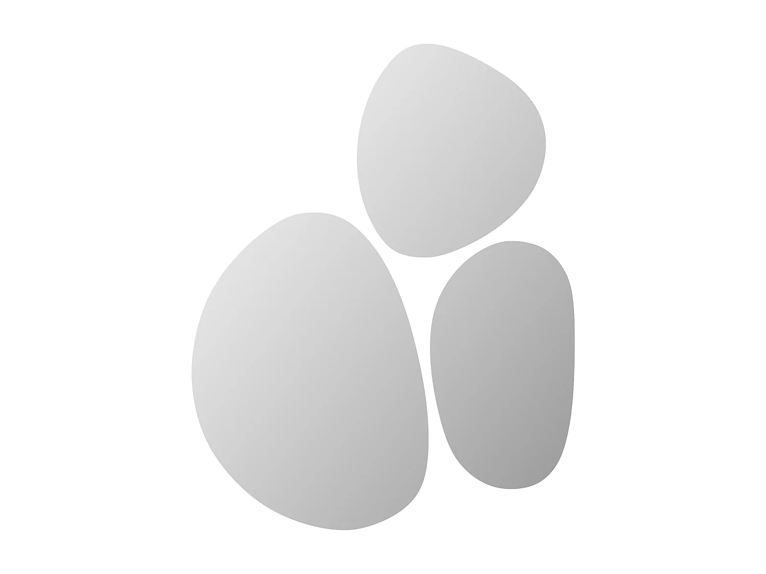 3er-Set Wandspiegel organisch - 3 Größen - SANIJI