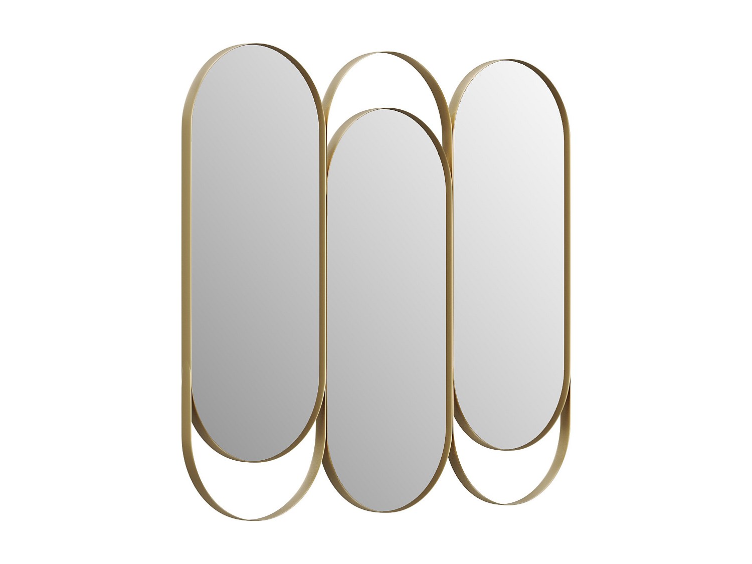 Art-Déco-Flügelspiegel - Metall - 76 x 69,5 cm - Goldfarben - JICHIMI günstig online kaufen