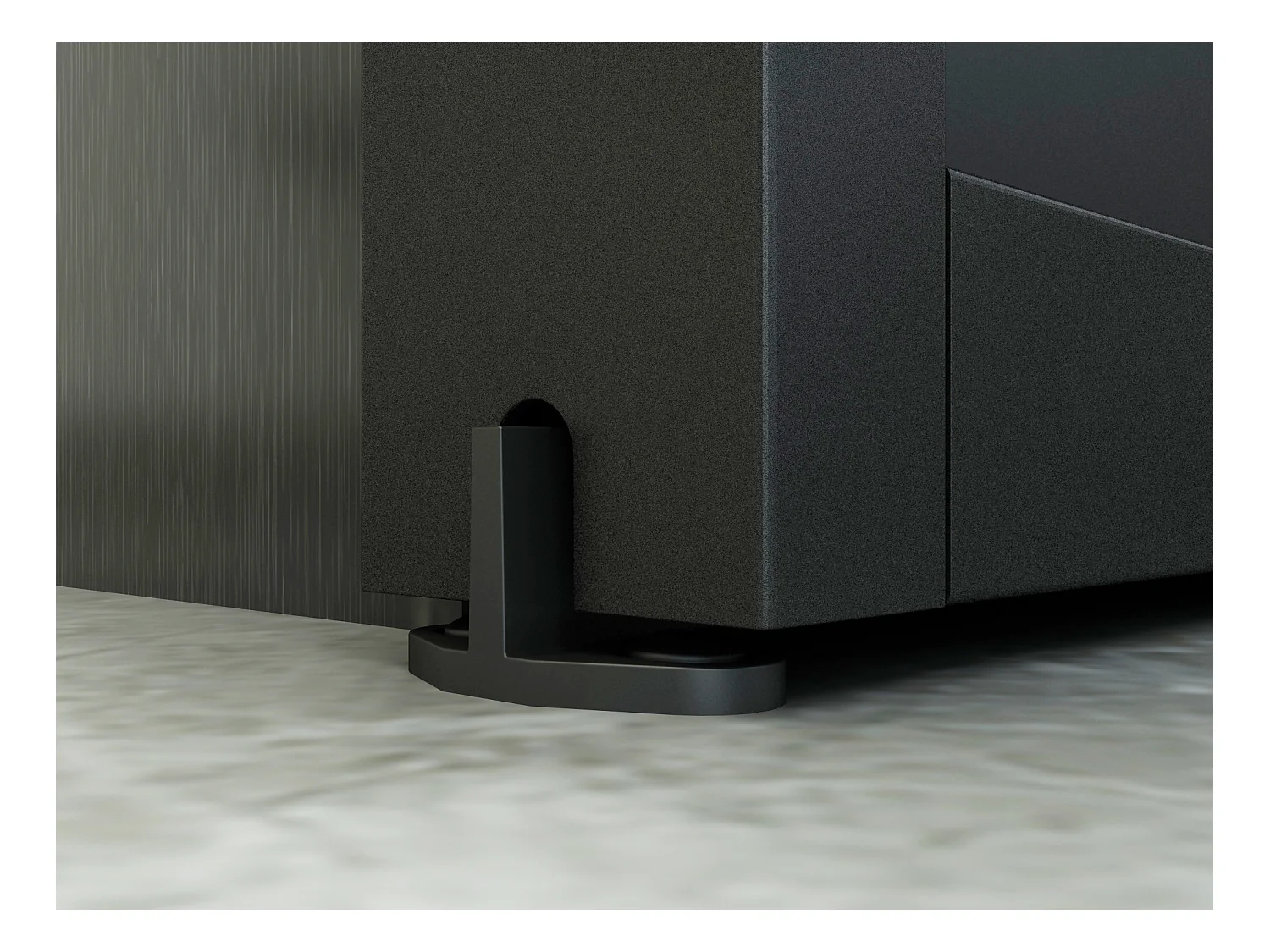 Dubbele schuifdeur met opbouwsysteem - aluminium en gehard matglas - 2 x H205 x L63 cm - WILDEN II