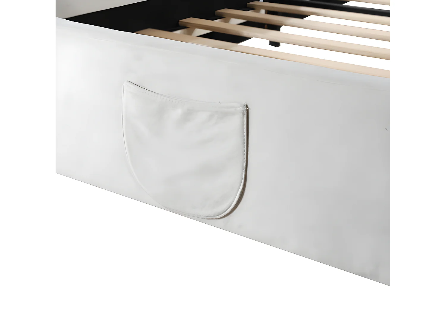 Kinderbed 90 x 200 cm - beervorm - fluwelen stof - Beige