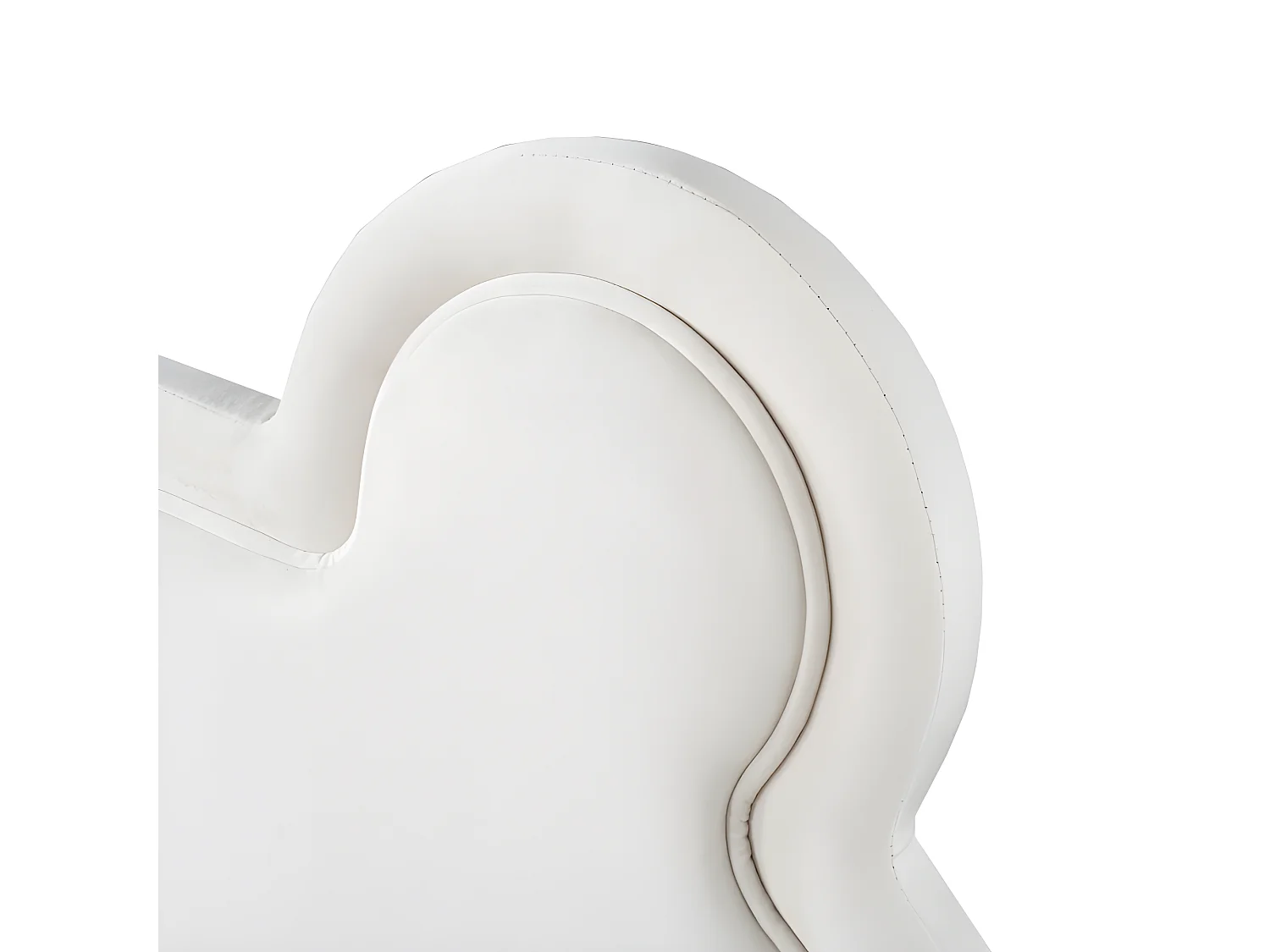 Kinderbed 140 x 200 cm - beervorm - fluwelen stof - Beige