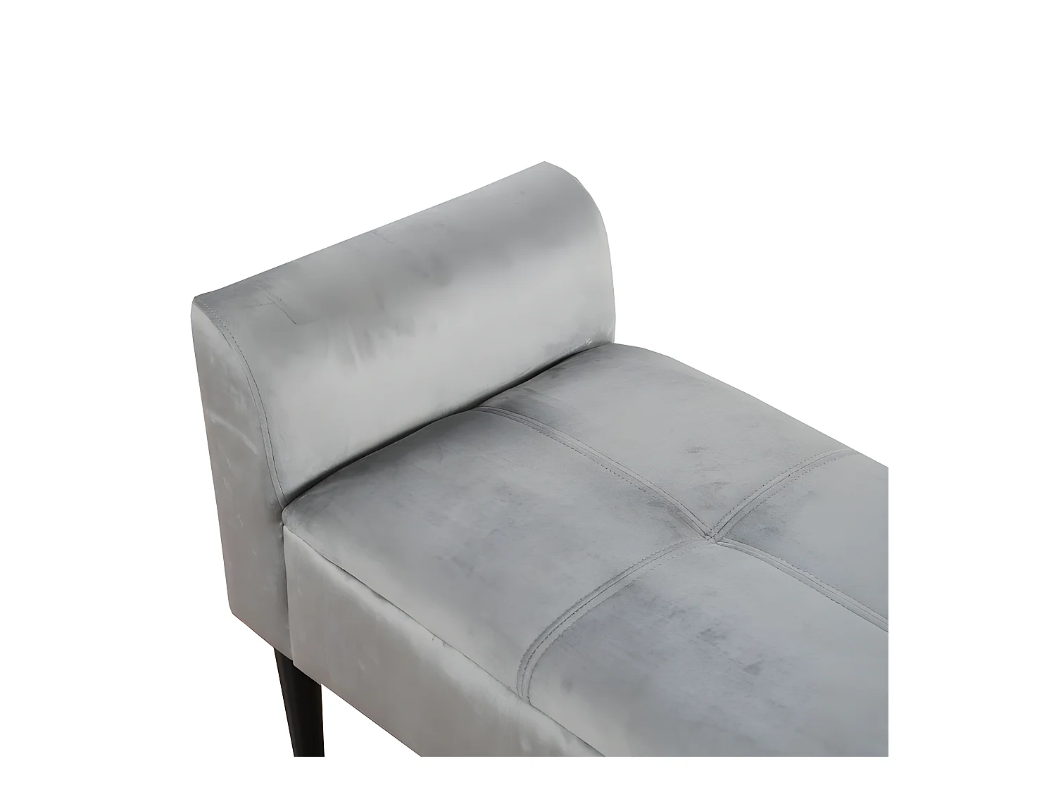 Fluwelen gestoffeerde bank - grijs