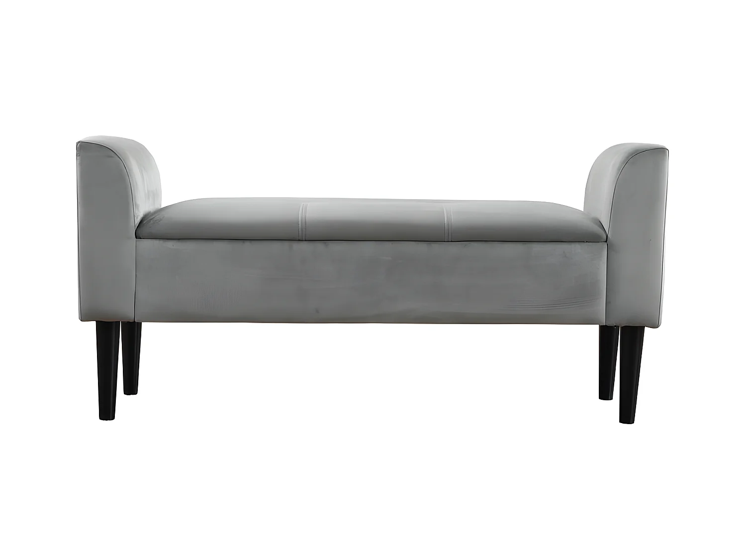 Fluwelen gestoffeerde bank - grijs
