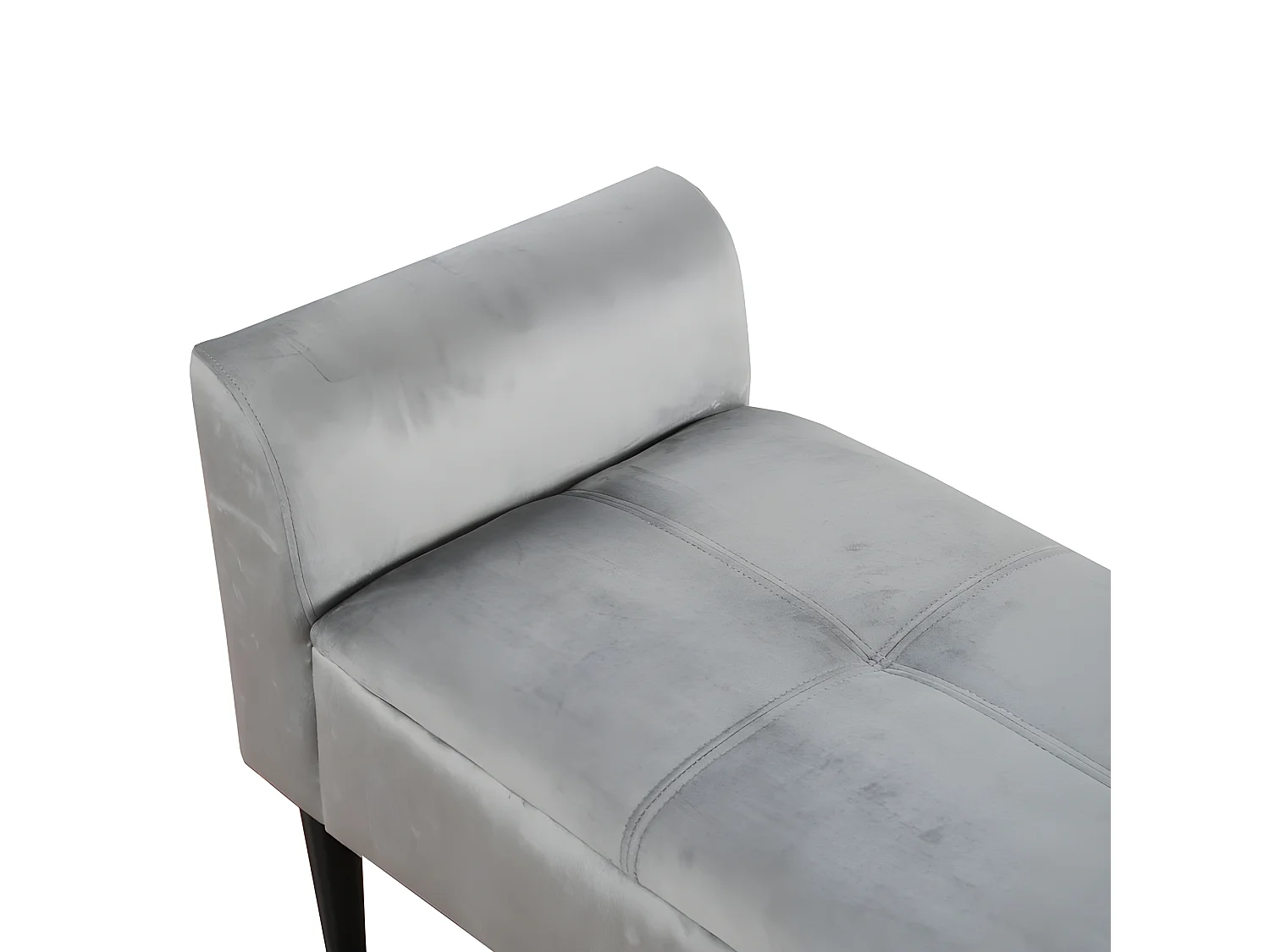 Fluwelen gestoffeerde bank - grijs