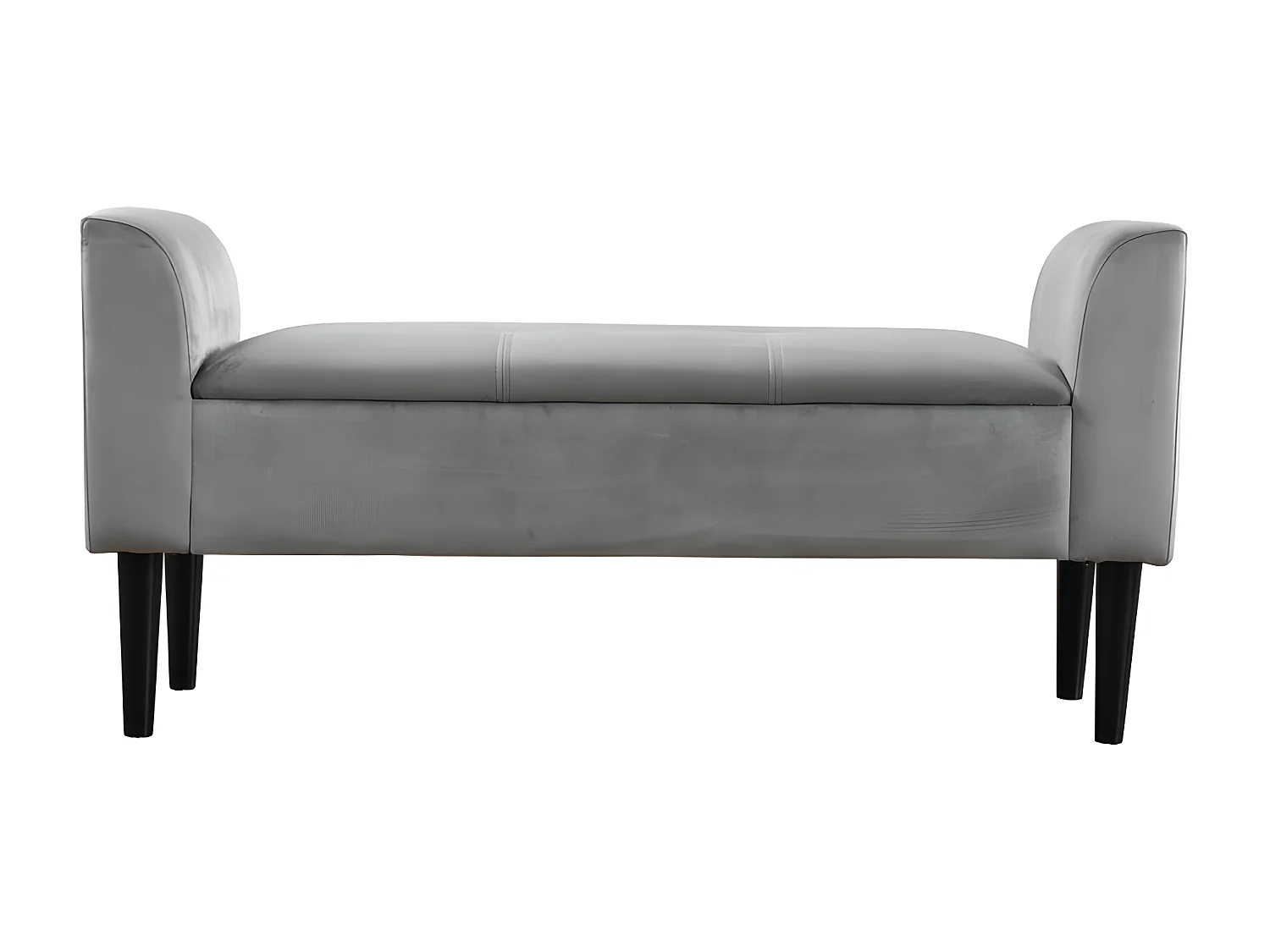 Fluwelen gestoffeerde bank - grijs
