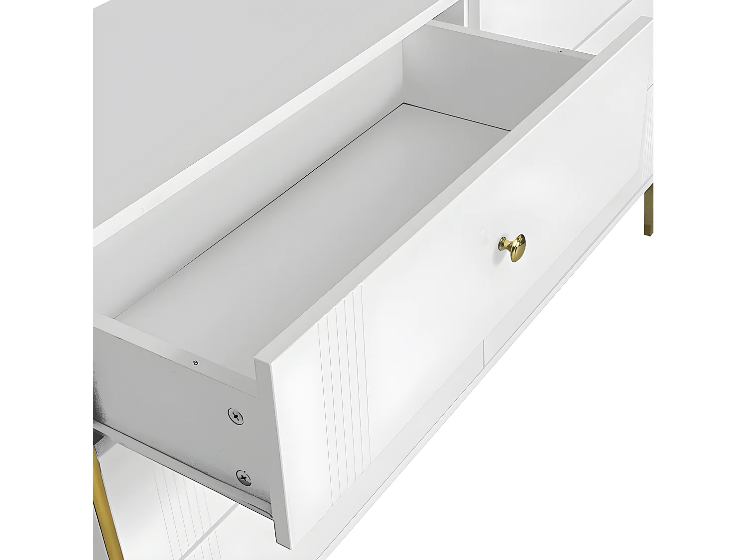 Laag dressoir - 6 lades - spaanplaat - Wit