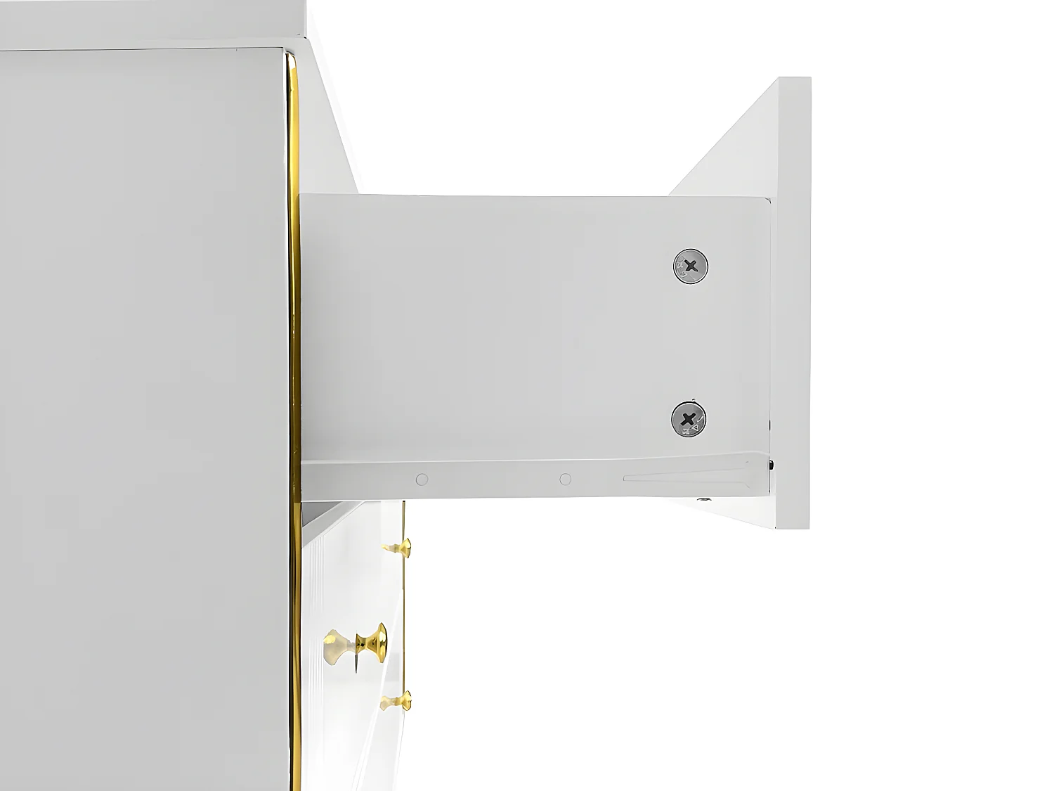 Laag dressoir - 6 lades - spaanplaat - Wit