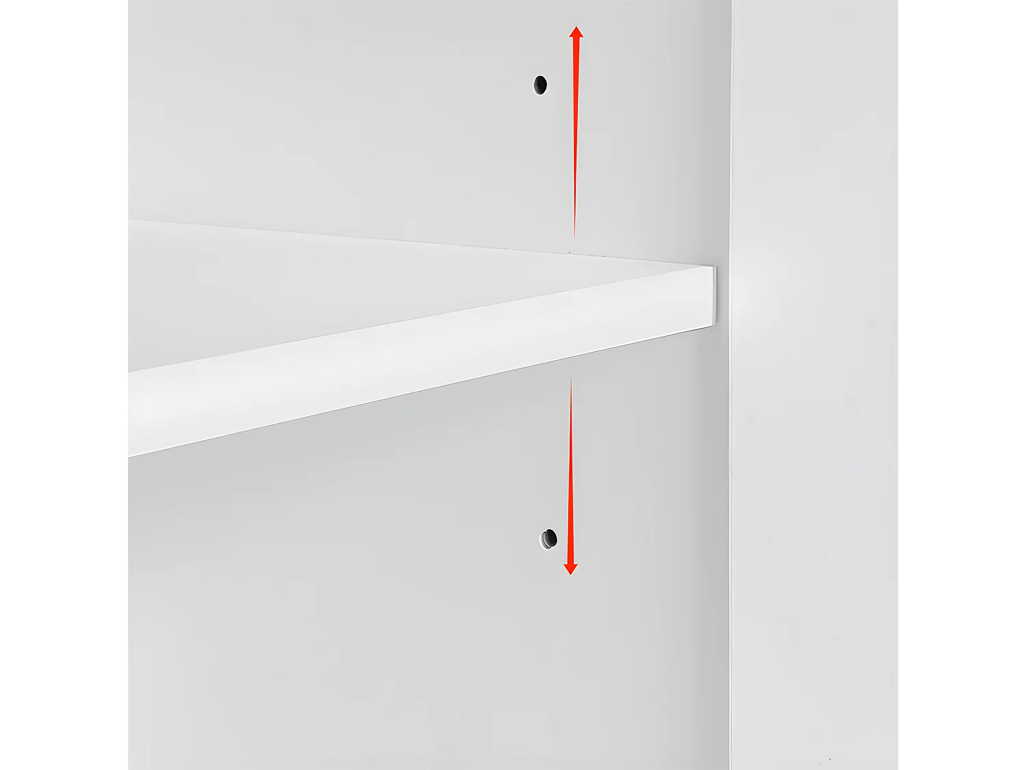 Dressoir met LED-verlichting - 2 deuren met verstelbare planken - Wit