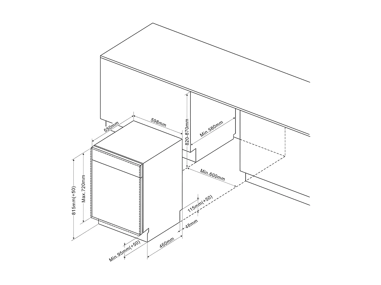 Lave-vaisselle encastrable DE DIETRICH 14 Couverts 59.8cm C, DCJ424DQX