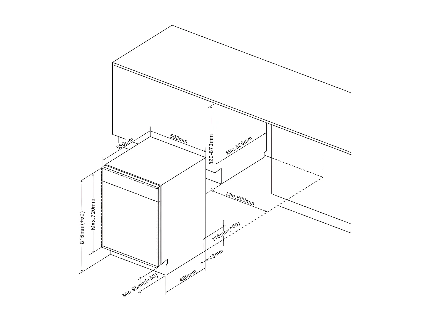 Lave-vaisselle encastrable DE DIETRICH 14 Couverts 59.8cm C, DCJ424DQX