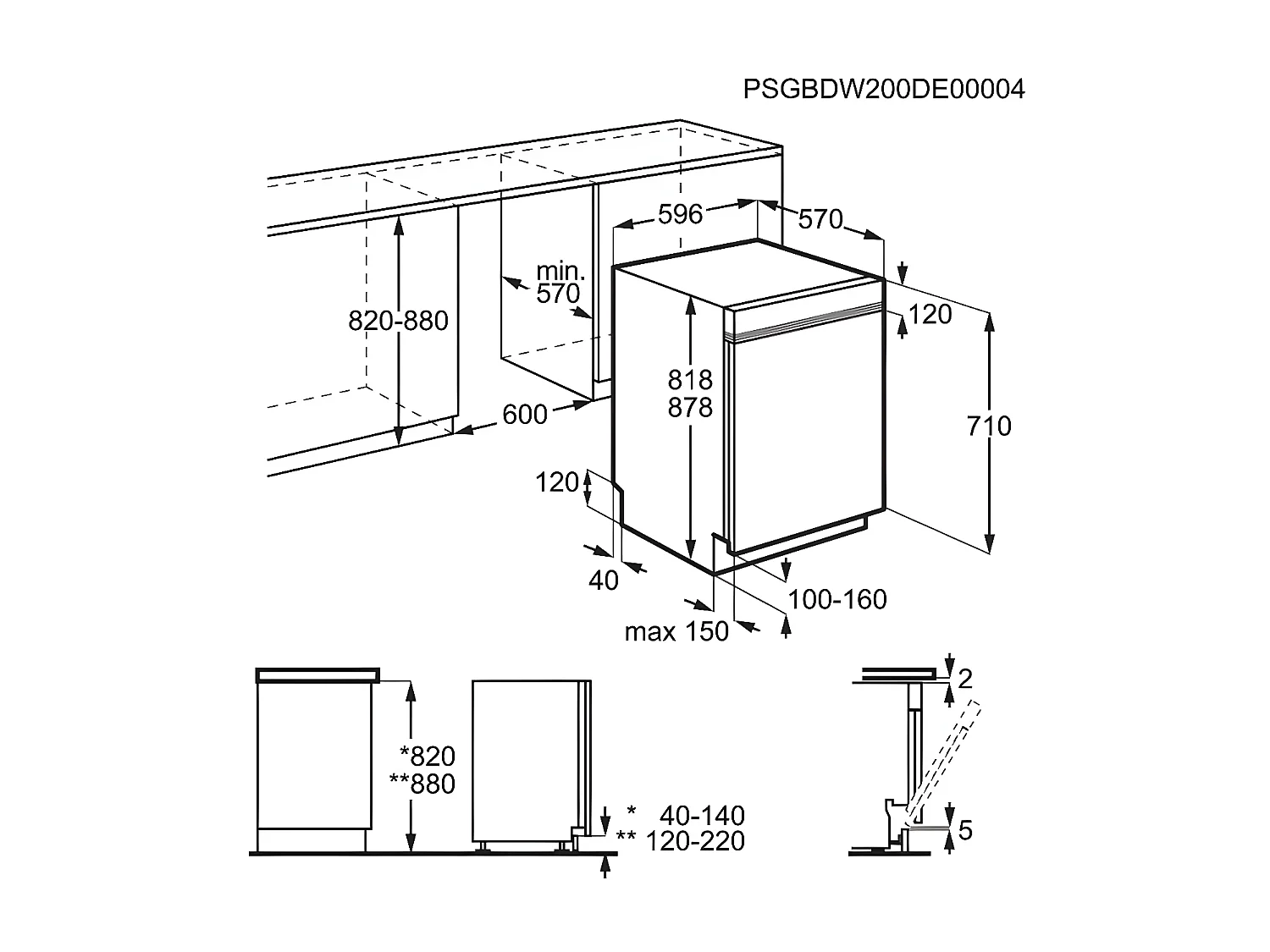 Electrolux AirDry KEAC7200IK lavastoviglie  A scomparsa totale 13 coperti E