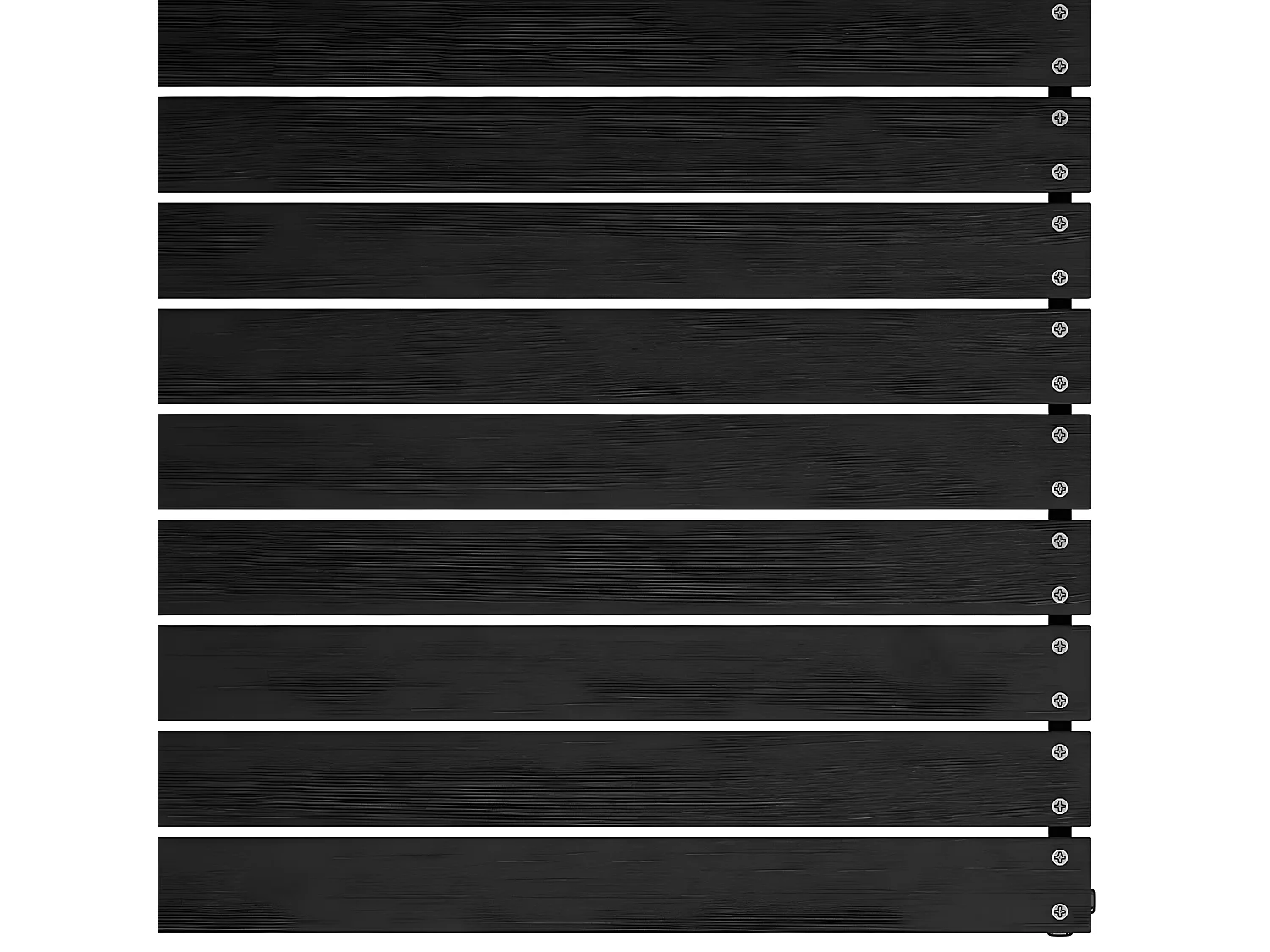 Canapé central de jardin Noir Bois de pin massif