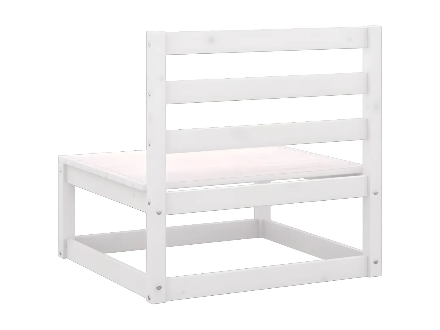 Sofás de centro jardim 2 peças madeira de pinho maciço branco