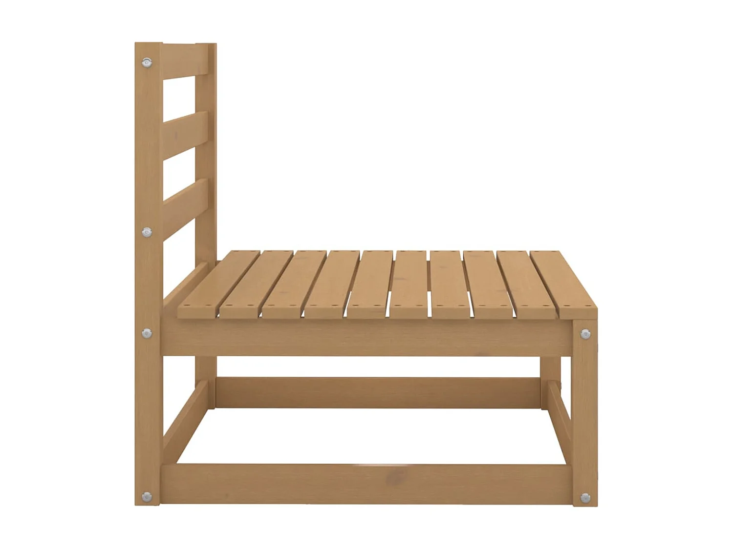 Canapés centraux de jardin 3 pièces Marron miel Bois de pin massif