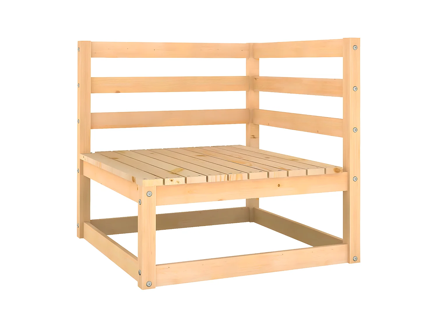 Canapé d'angle de jardin Bois de pin massif