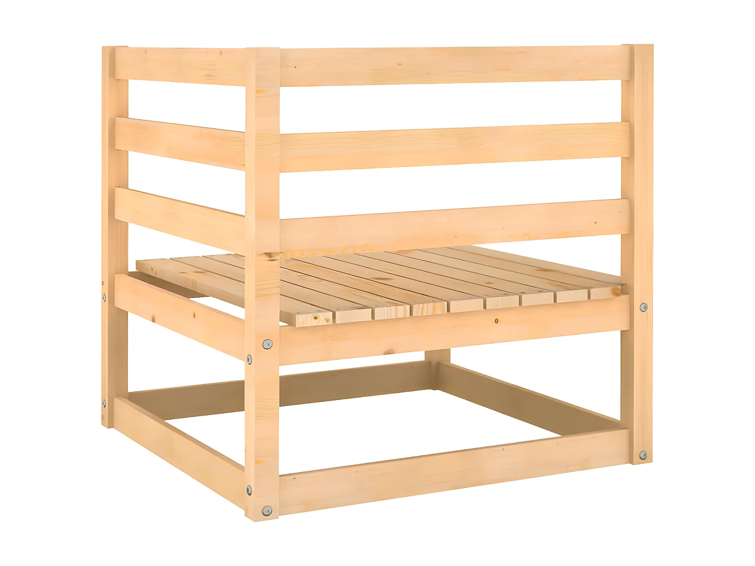 Canapés d'angle de jardin 2 pièces Bois de pin massif