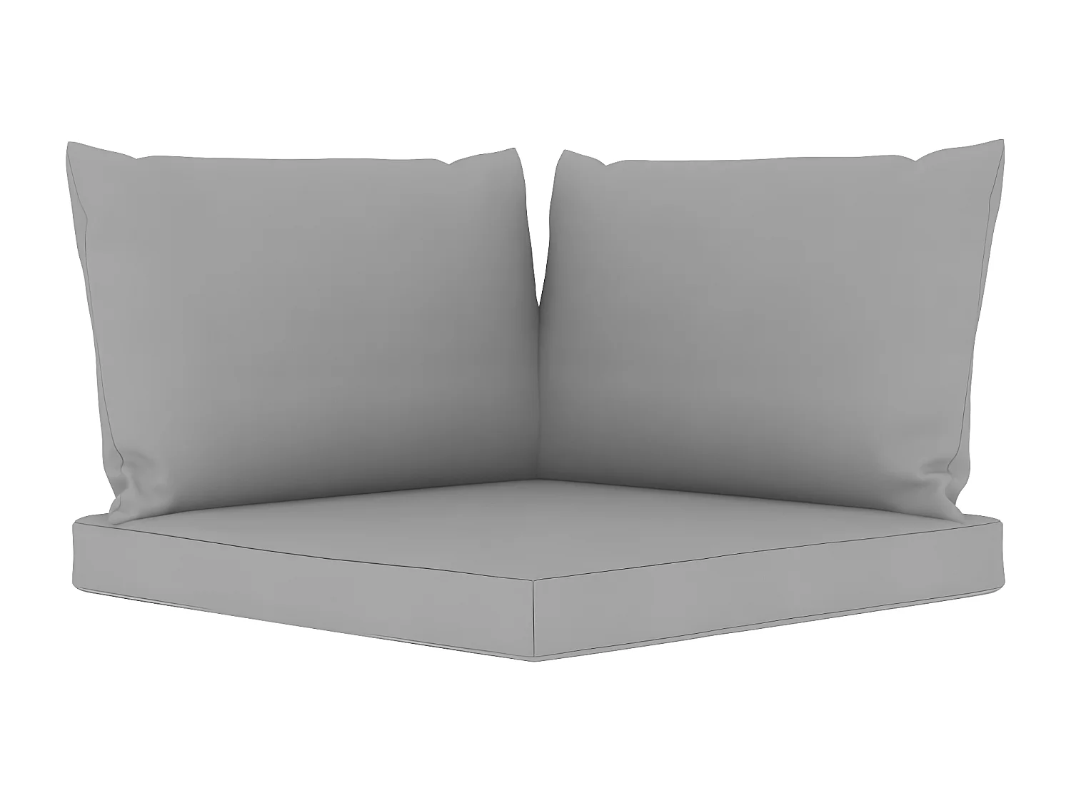 Canapé palette de jardin 2 places et coussins gris Pinède