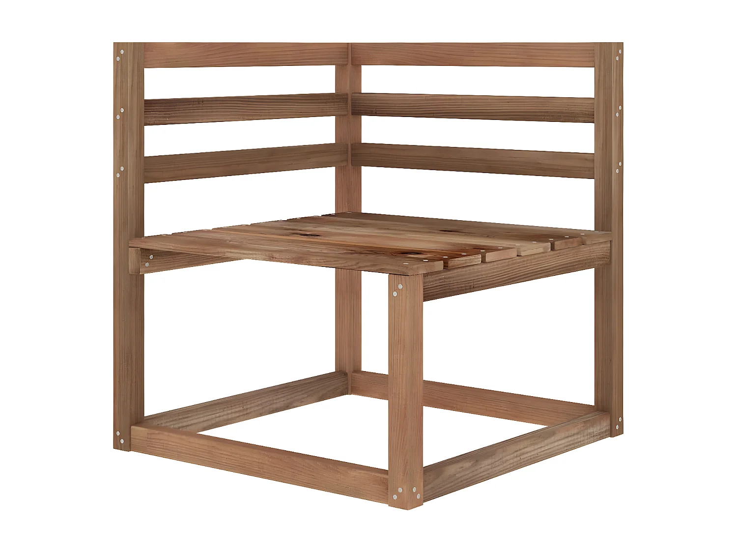 Canapé palette de jardin 2 places et coussins anthracite Pinède