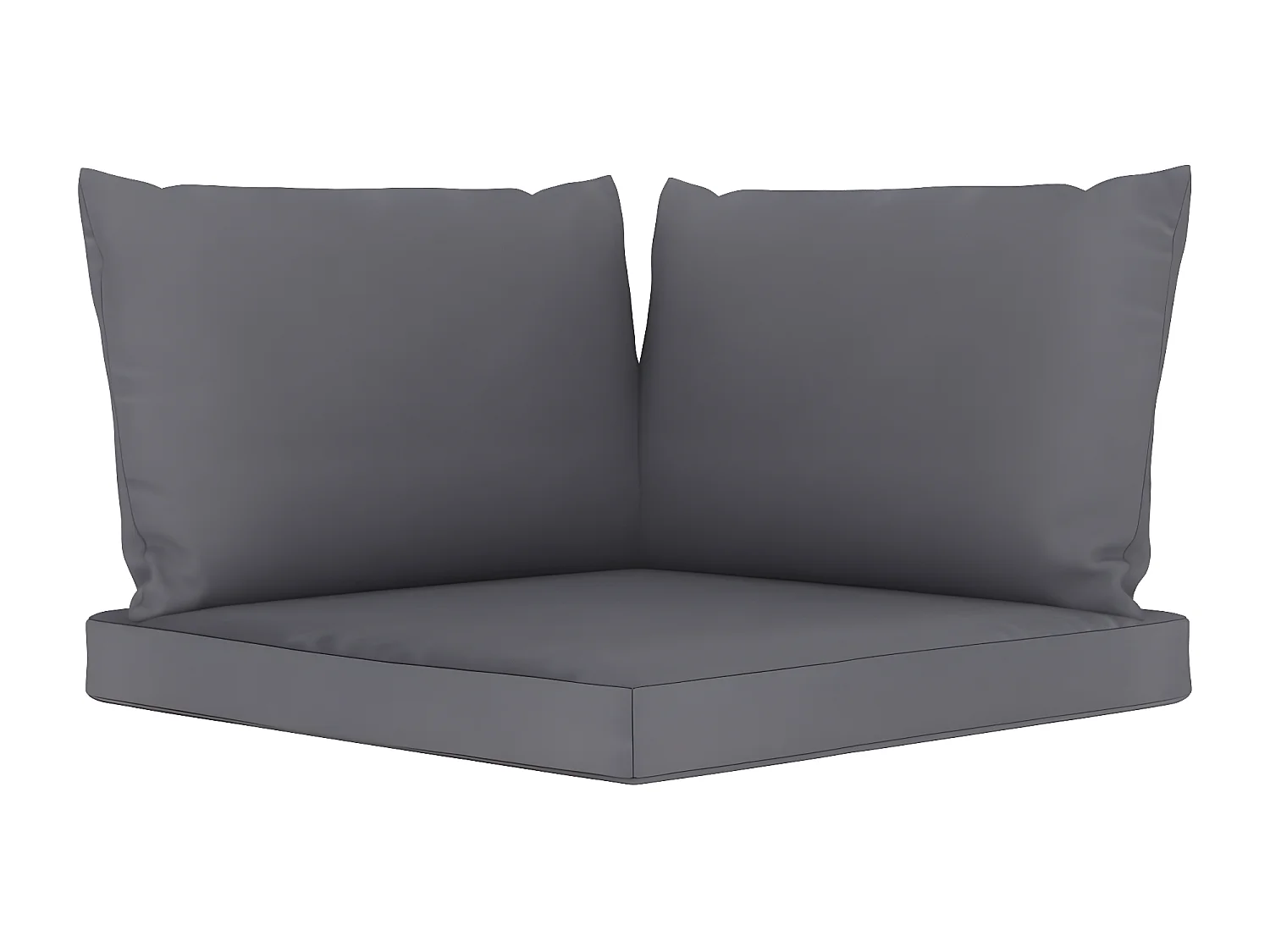 Canapé palette de jardin 2 places et coussins anthracite Pinède