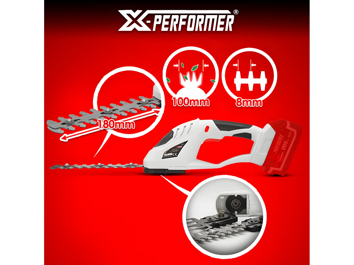 Cisaille / sculpteur de haies sans fil 20V livré sans batterie - X-Performer