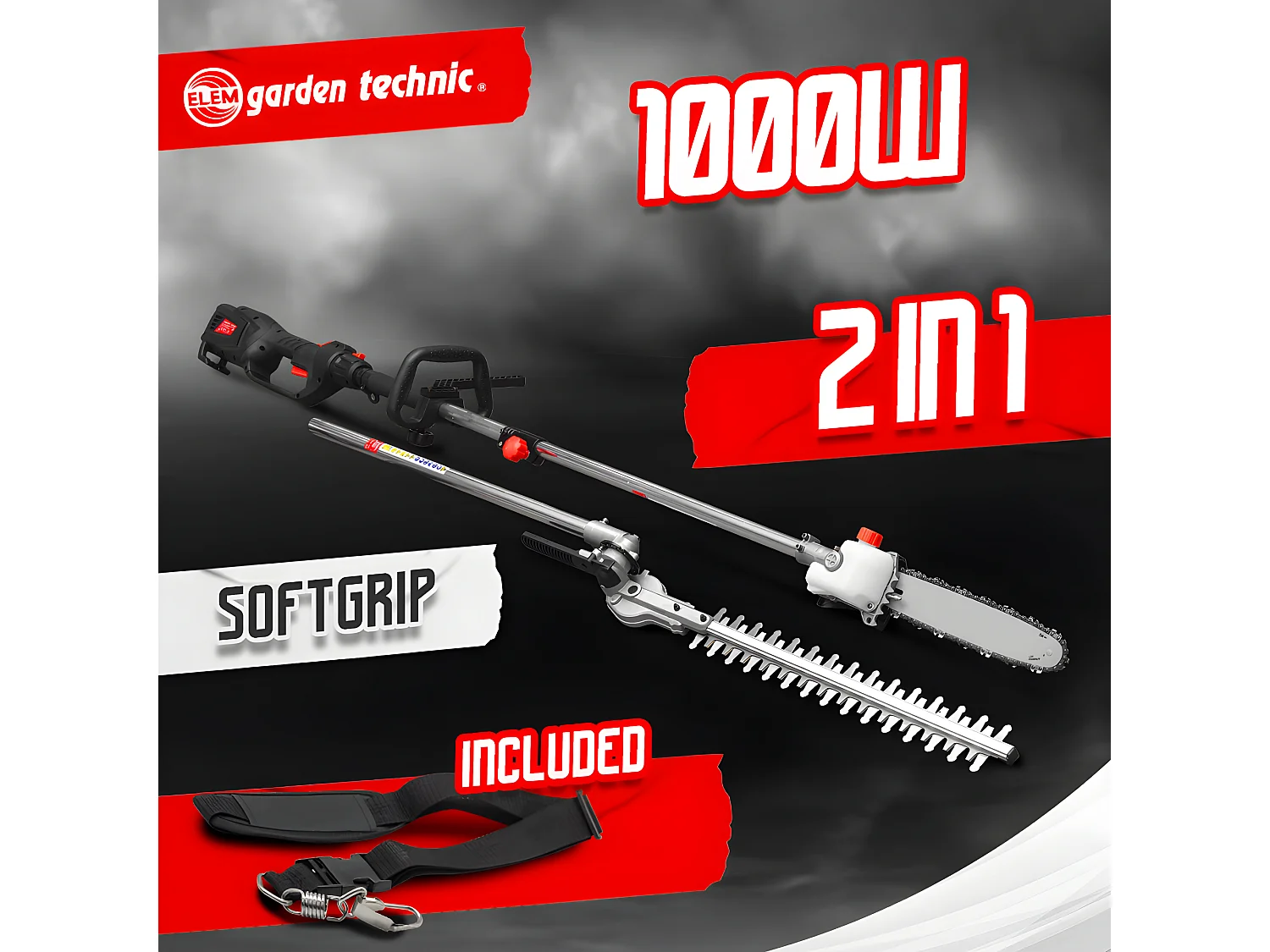 Scie a ebrancher - Taille haies 1000W - Elem Garden