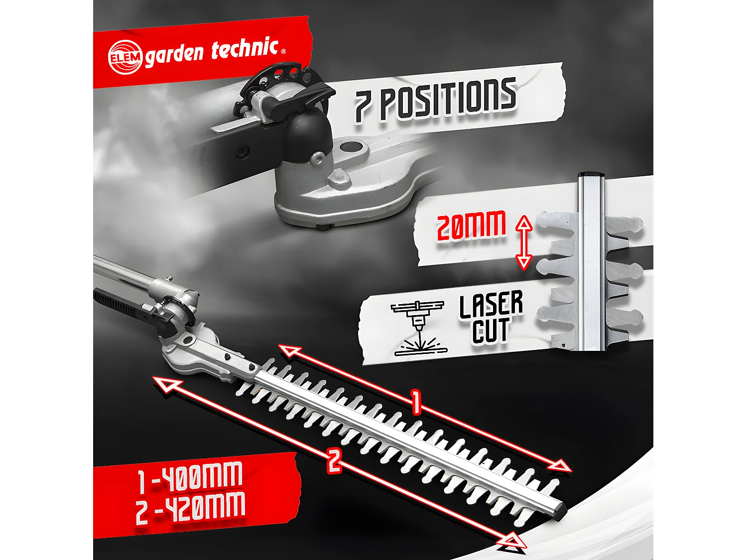 Scie a ebrancher - Taille haies 1000W - Elem Garden