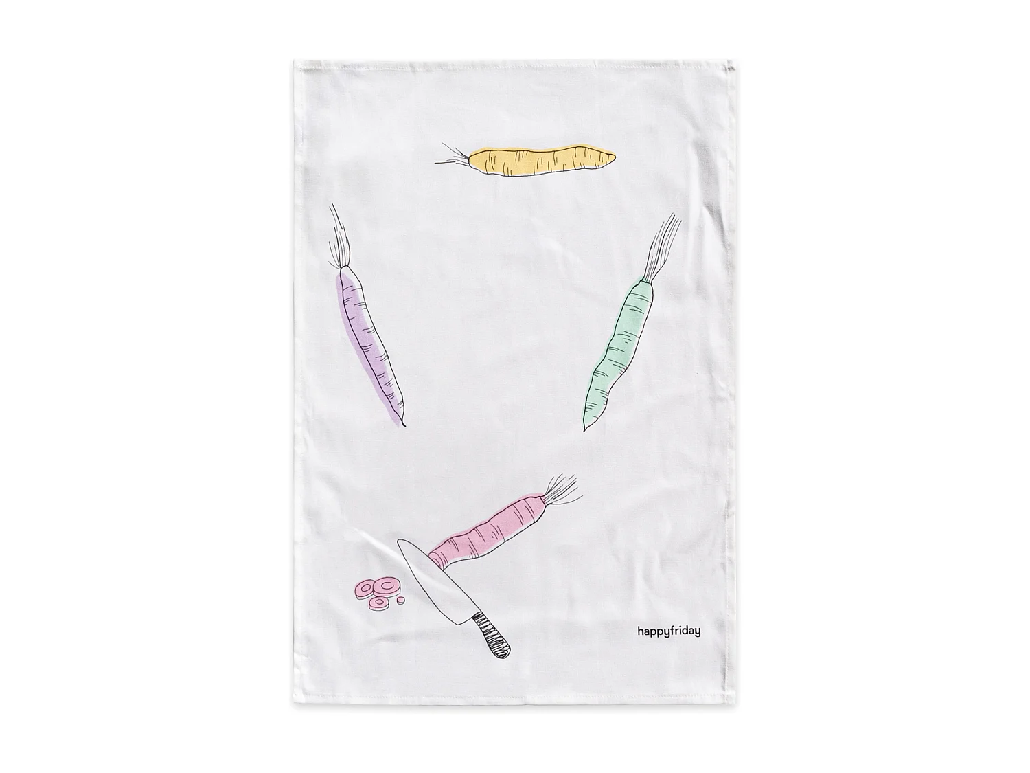 Paño de cocina 2 ud 70x50 cm Carrots