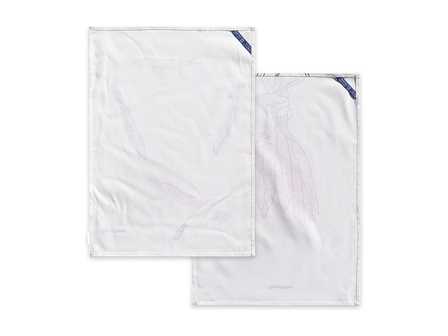 Paño de cocina 2 ud 70x50 cm Carrots