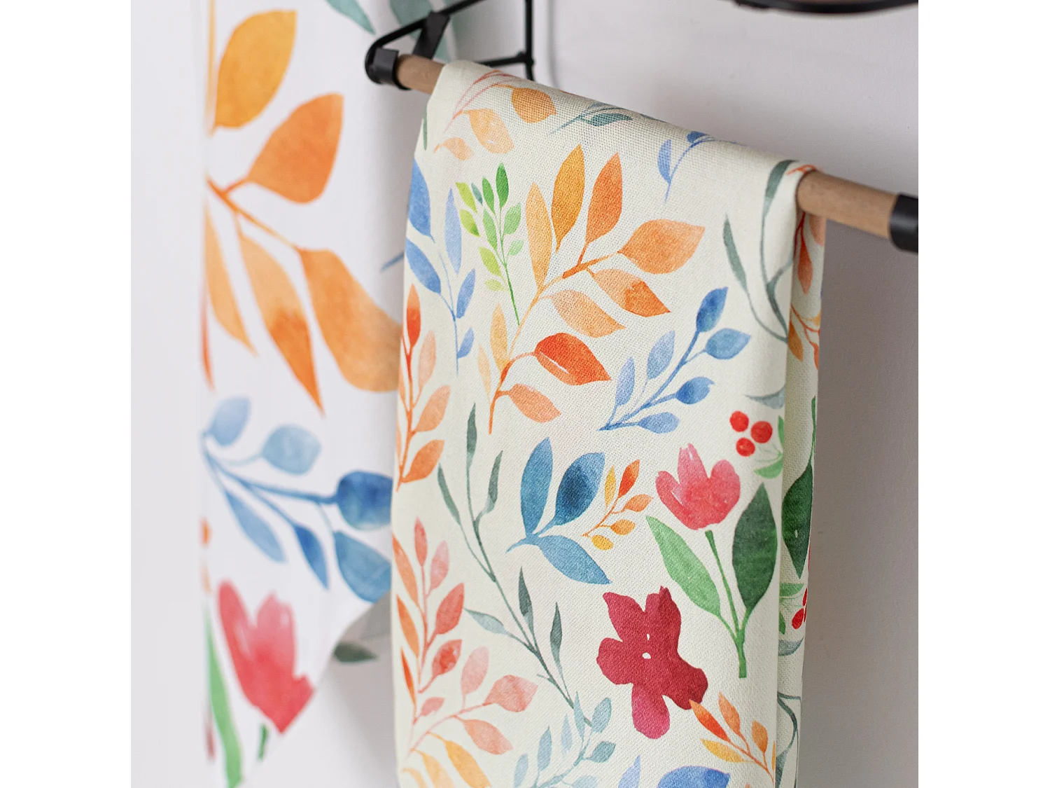 Küchentuch 2 Stück 70x50 cm Water flower