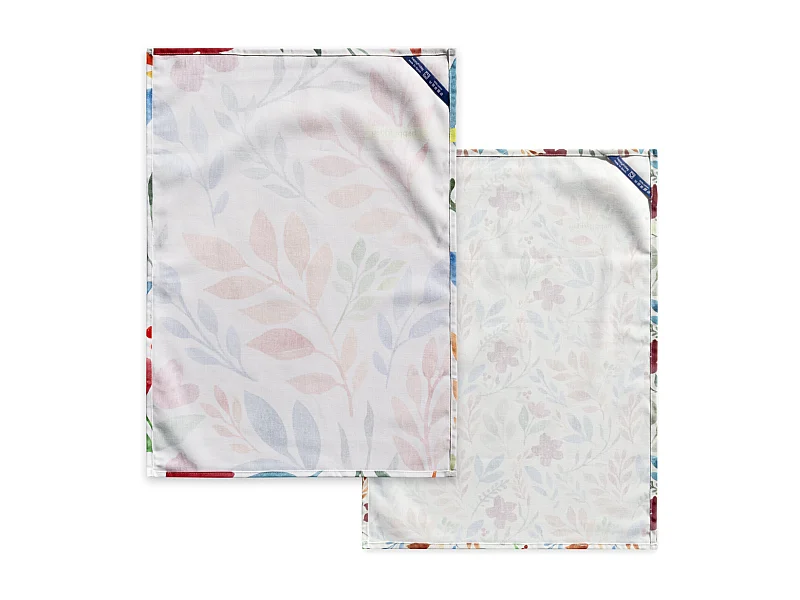 Keukendoek 2 stuks 70x50 cm Water flower