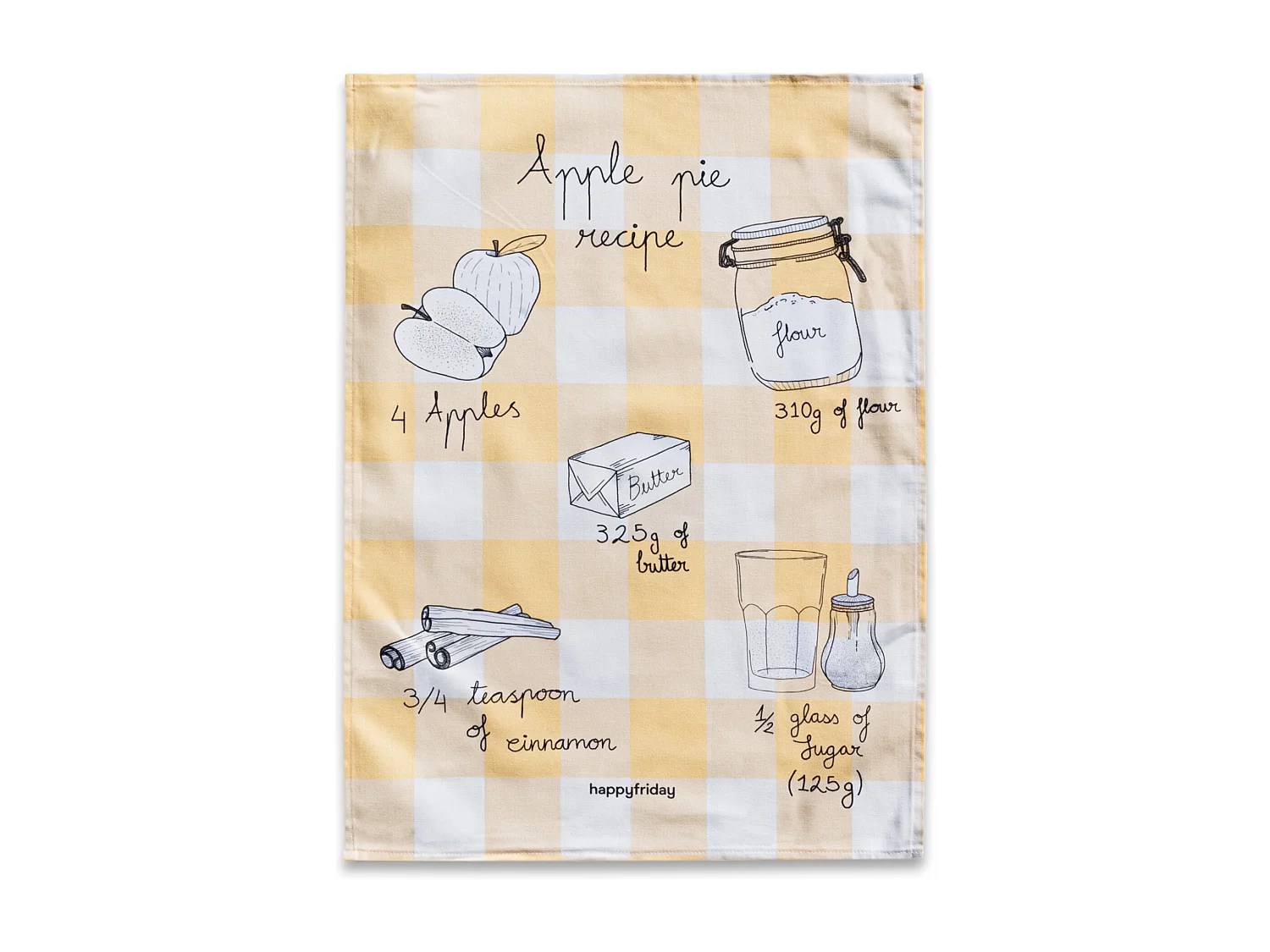 Paño de cocina 2 ud 70x50 cm Apple pie