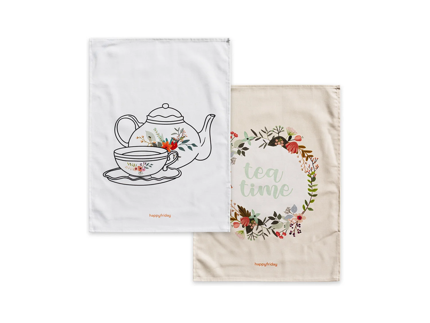 Keukendoek 2 stuks 70x50 cm Time to tea