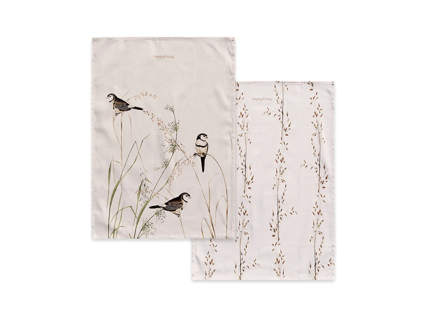 Paño de cocina 2 ud 70x50 cm Happy birds