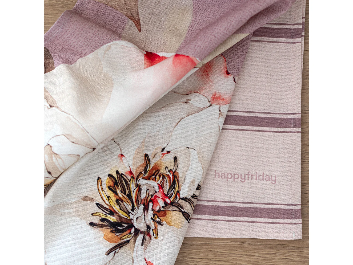 Küchentuch 2 Stück 70x50 cm White peonies