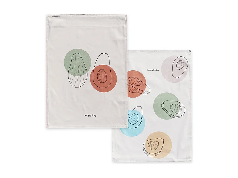 Paño de cocina 2 ud 70x50 cm Avocado