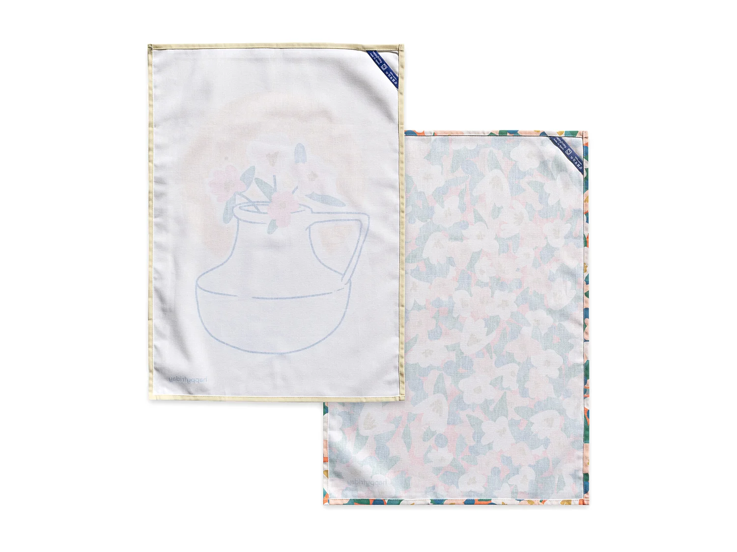 Küchentuch 2 Stück 70x50 cm Flower power