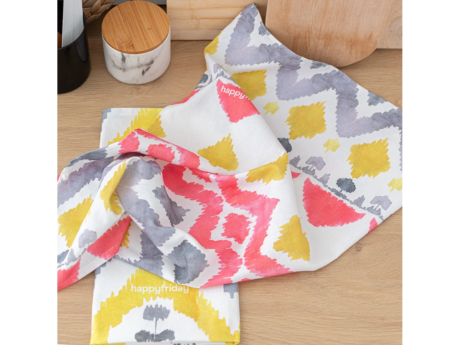 Paño de cocina 2 ud 70x50 cm Ikat