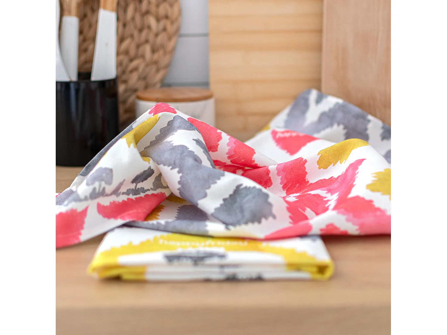 Paño de cocina 2 ud 70x50 cm Ikat