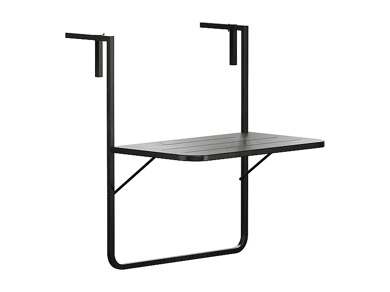 Mesa de balcón plegable de metal - Negro - APYA de MYLIA