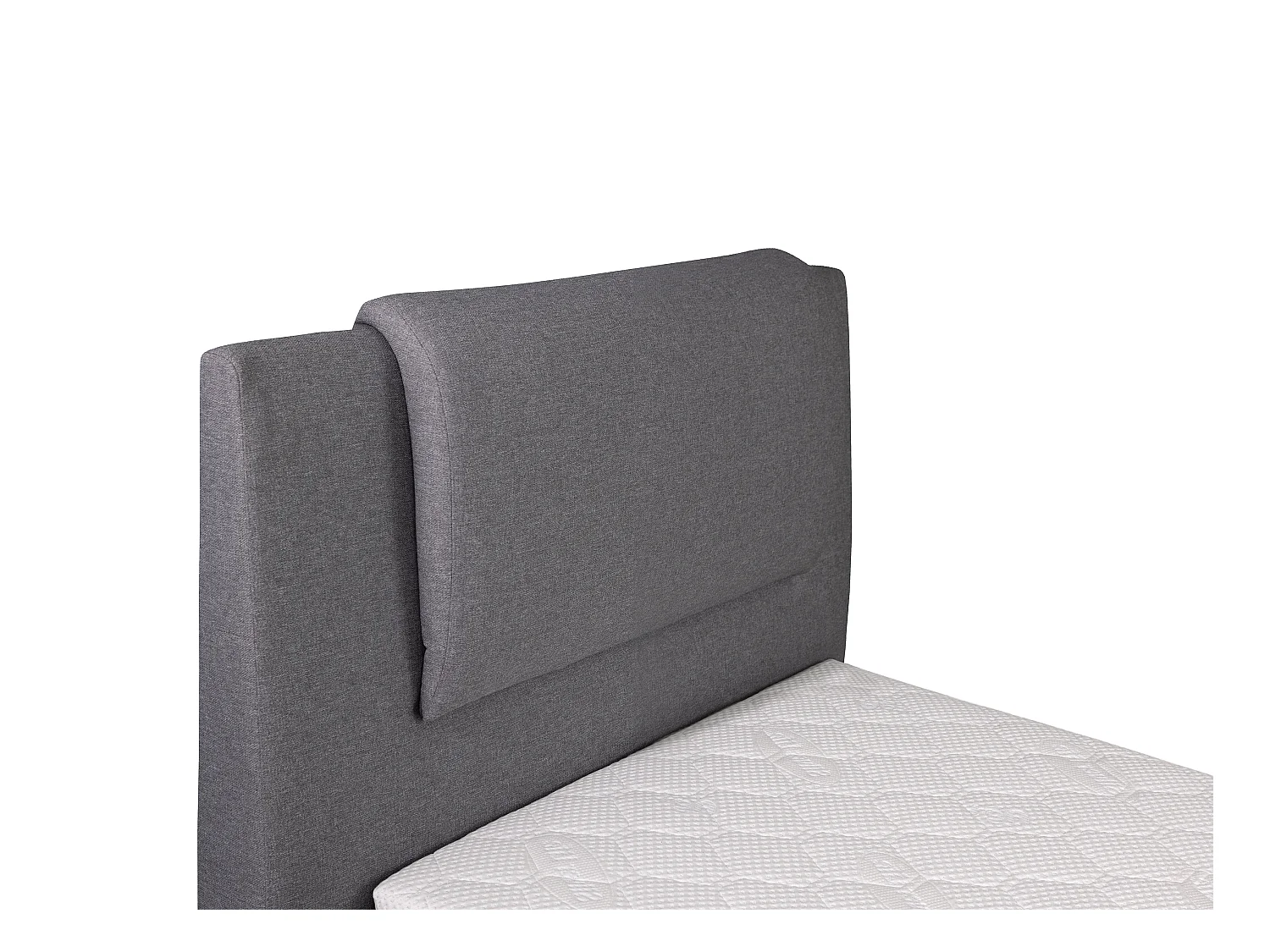 Boxspringbett mit Bettkopfteil + elektrischem Untergestell mit Relaxfunktion + Matratze + Topper - 100 x 200 cm - Stoff - Hellgrau - CASTEL II von PALACIO