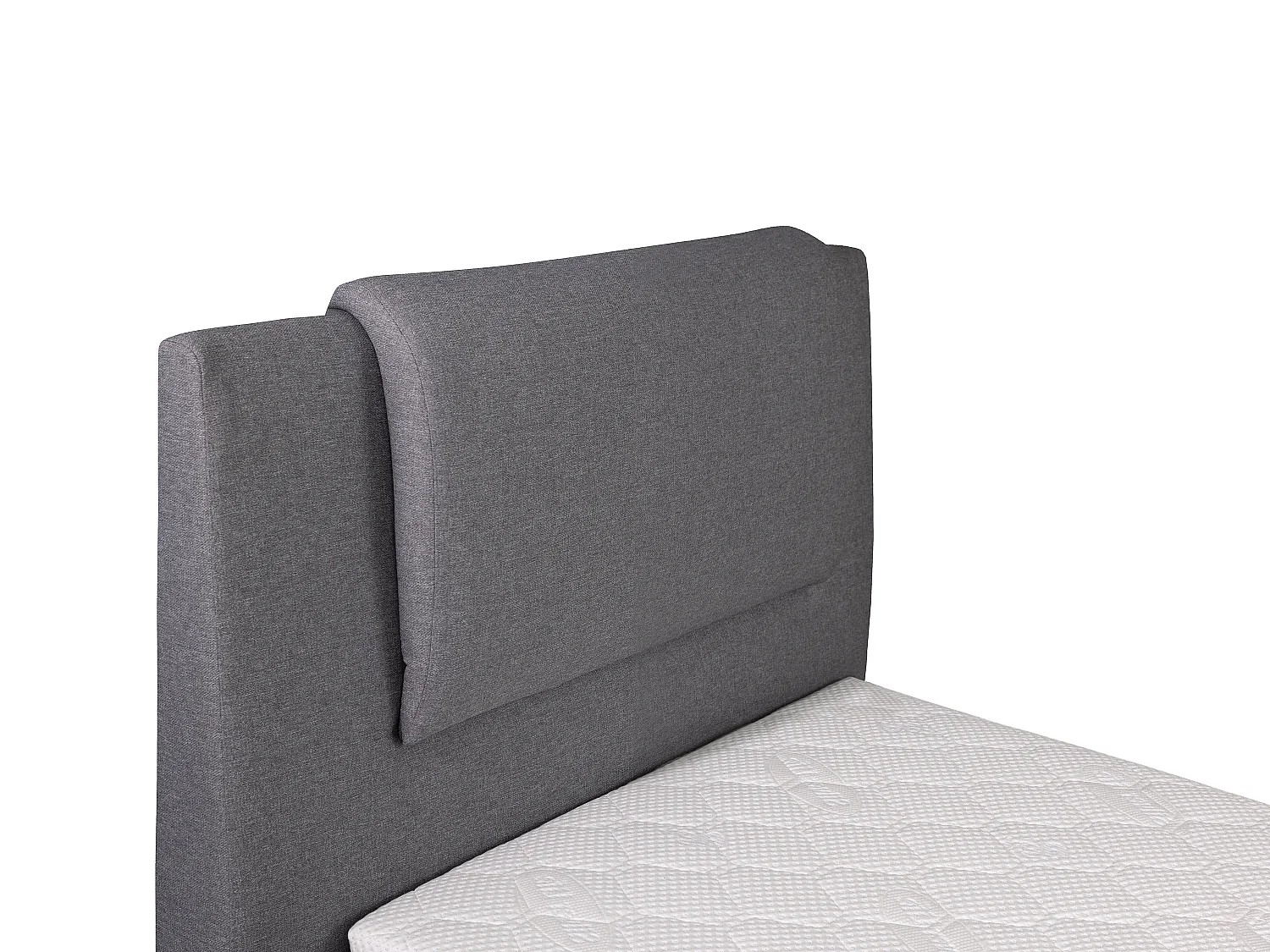 Ensemble complet boxspring tête de lit + sommiers relaxation électrique + matelas + surmatelas - 100 x 200 cm - Tissu - Gris clair - CASTEL II  de PALACIO