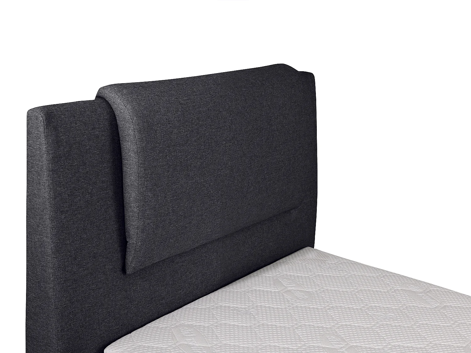 Pack boxspring cabecero + somieres articulados eléctricos + colchones + cubrecolchón CASTEL de PALACIO - 100x200cm - Tela antracita