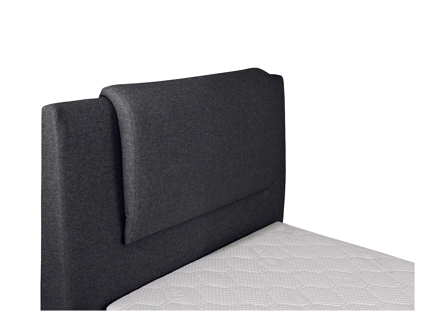 Ensemble complet boxspring tête de lit + sommiers relaxation électrique + matelas + surmatelas - 100 x 200 cm - Tissu - Anthracite - CASTEL II de PALACIO