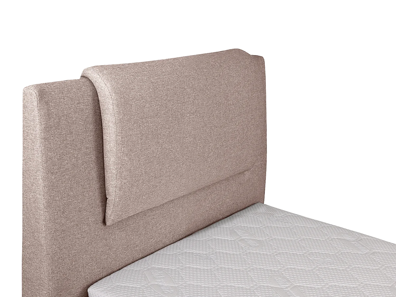 Ensemble complet boxspring tête de lit + sommiers relaxation électrique + matelas + surmatelas - 100 x 200 cm - Tissu - Beige - CASTEL II de PALACIO