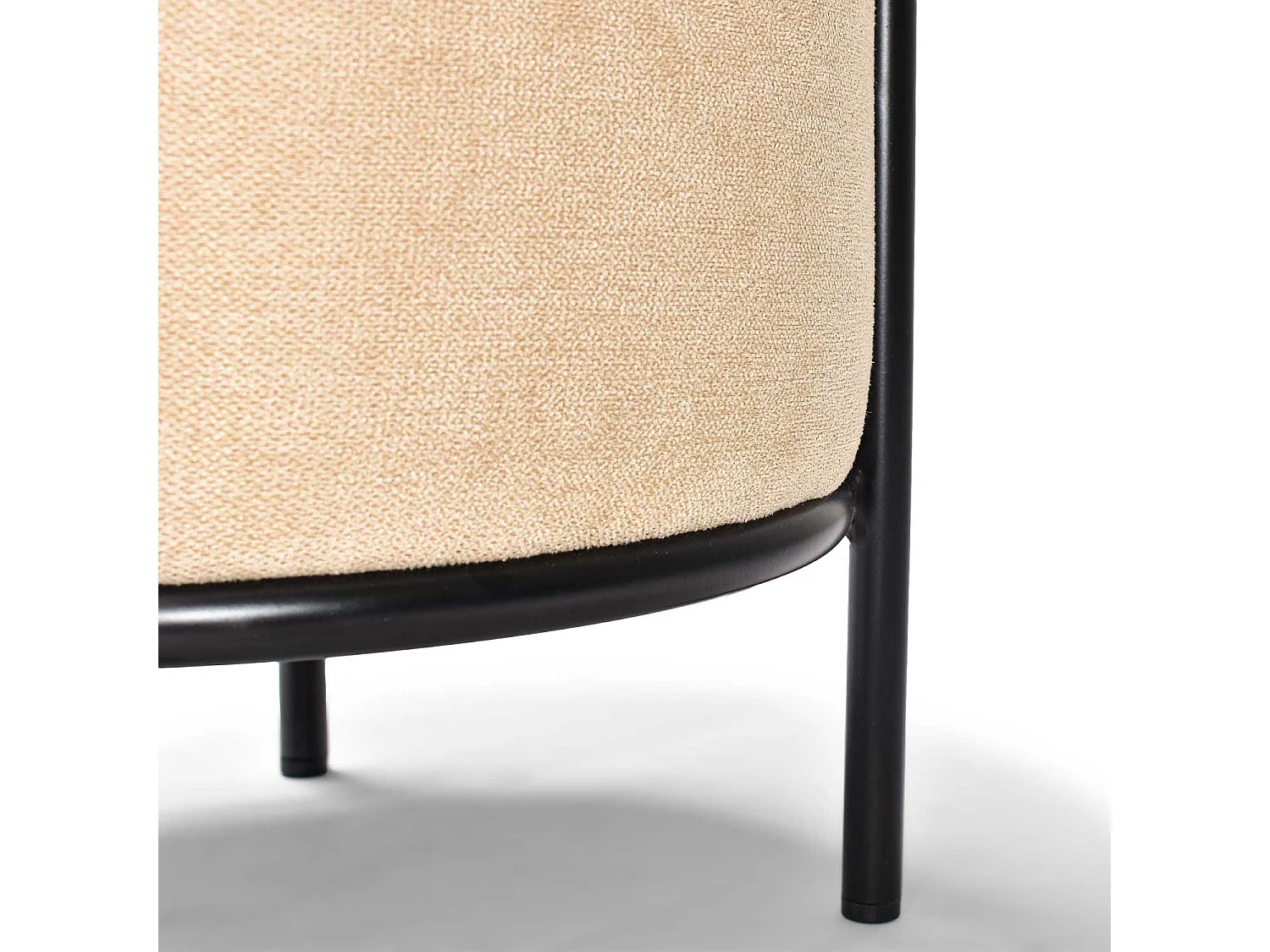 Bonn Linen - Pouf Piccolo Tondo In Tessuto Beige