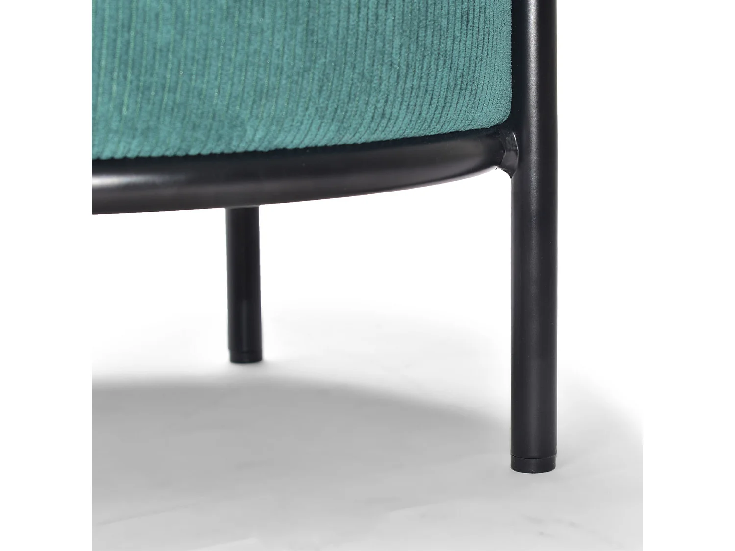 BONN VELVET - Petit pouf rond en velours côtelé