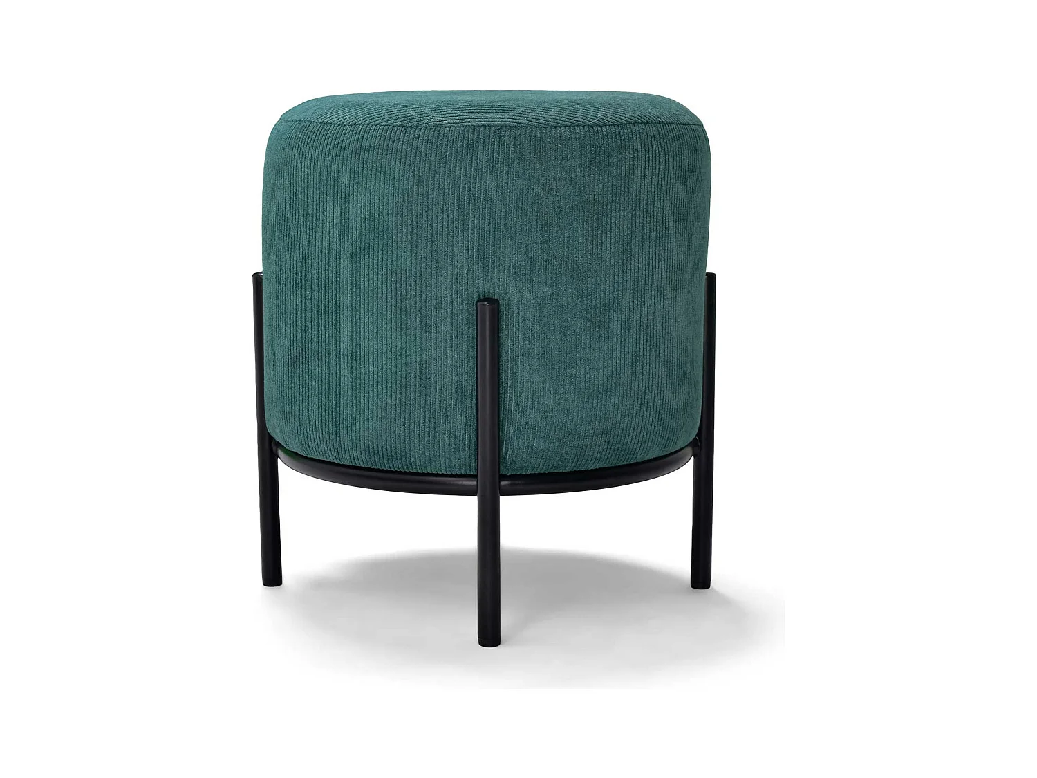 BONN VELVET - Petit pouf rond en velours côtelé