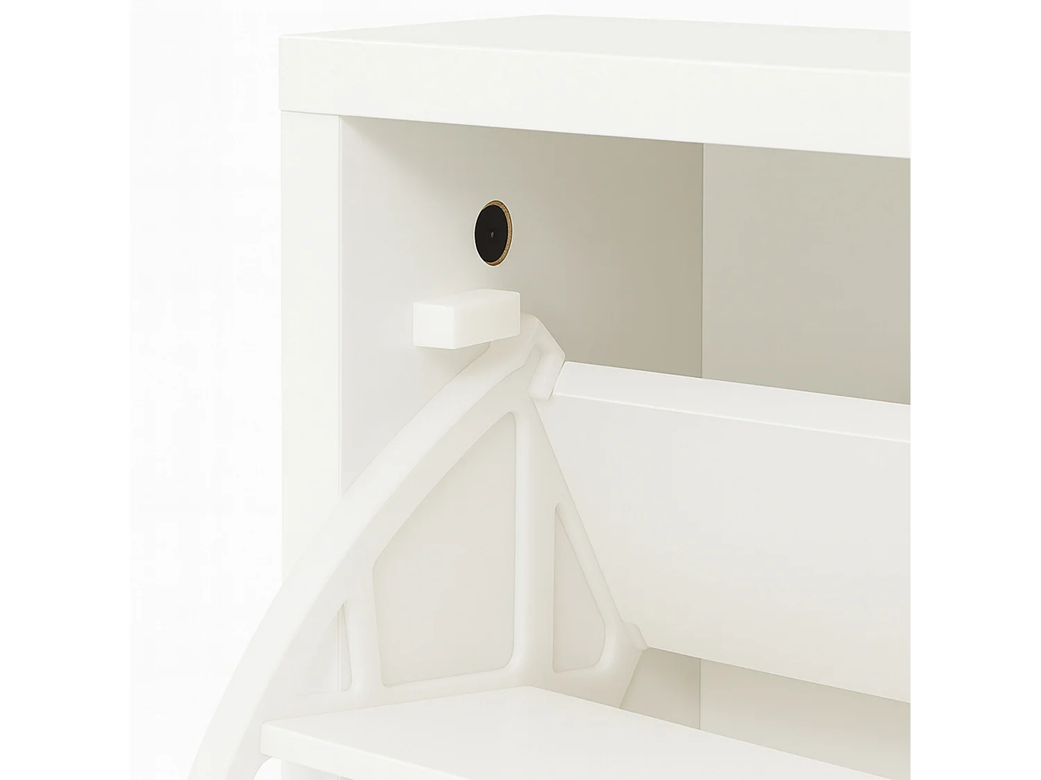 Emma - Zapatero Ahorraespacio 2 Puertas 55x82x25 cm 12 Pares en Madera Blanca